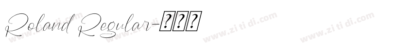 Roland Regular字体转换